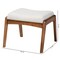 Baxton Studio Roxy MidCentury OffWhite Boucle Upholstered and Walnut Brown Finished Wood Ottoman Footstool 225-12924-ZORO - alternate 8
